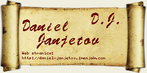 Daniel Janjetov vizit kartica
